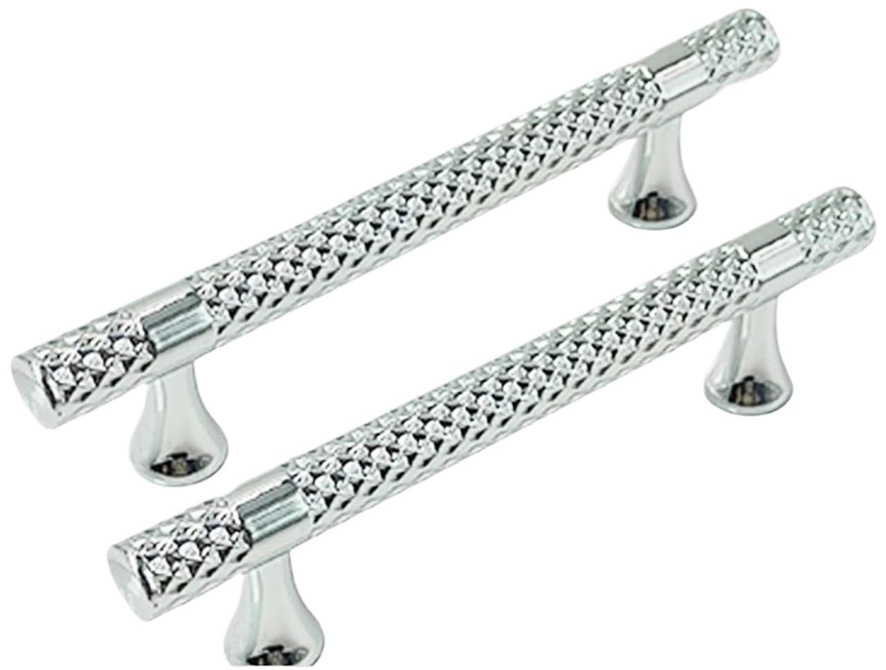 IRFHDCX Cupboard Handles 2PCS Plastic Handle, Modern Simple Wardrobe Door Drawer Cabinet, Furniture Shoes(Silver 96mm)
