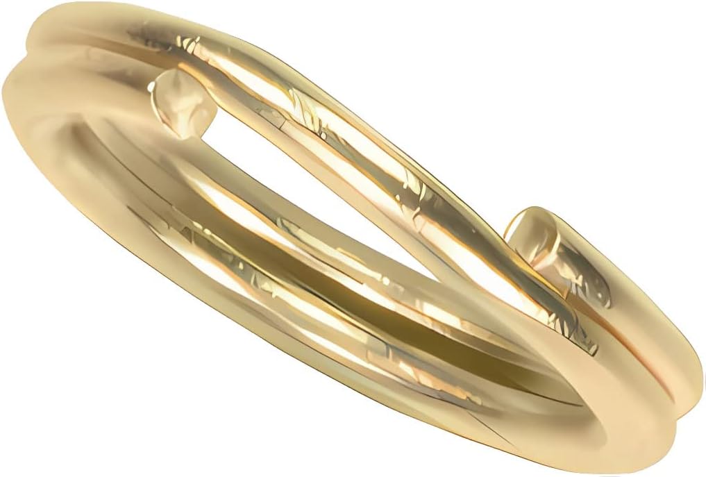 uGems 14K Gold 8mm OD 6.3mm ID Round Split Ring Yellow Color Classic Design Element for Jewelry Design and Repair, for Secure and Intricate Designs Single Piece for Custom Creations Qty. 1 SKU kt-0108