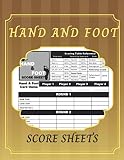  Hand and Foot Score Sheets: 120 large Sheets for hand and foot Scorekeeping