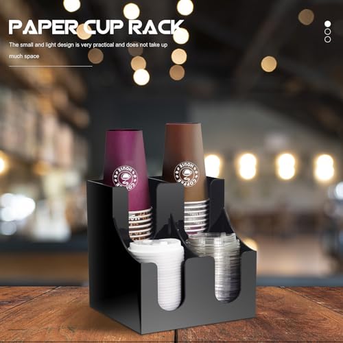 Distributeur gobelets papier acrylique noir support mural gain de place - 6