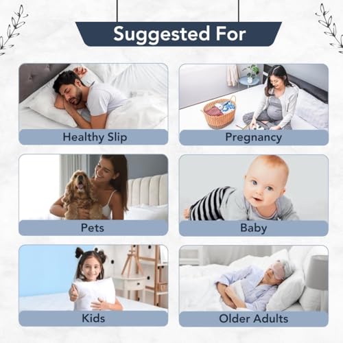 Image of Divine Casa 100% Waterproof Terry Cotton King Size Bed Mattress Protector, Vinyl-Free & Hypoallergenic, Washable Bed Protector for Home & Hotel Use (72 x 78 Inches, Navy Blue)