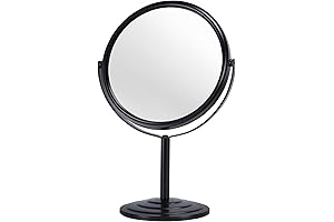 1X/3X Magnification Countertop Vanity Mirror: Double-Sided Cosmetic Mirror for Makeup Application and Skincare