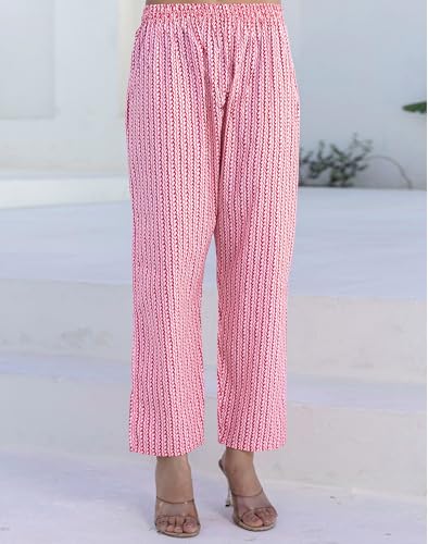 Image of SKYLEE Cotton Printed, Embroidery and Mirror Work A-Line Kurta Set with Dupatta