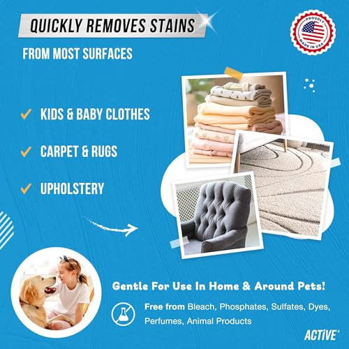 image for ACTIVE Messy Kids Stain Remover Spray Laundry Spot Cleaner, Natural St