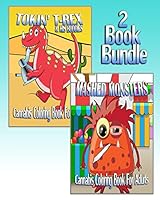 Cannabis Coloring Book For Adults: Tokin' T-Rex & Mashed Monsters (2 Book Bundle) 1518731392 Book Cover