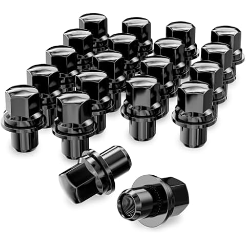 YIZBAP 20PCS M14x1.5 Black Closed End Style Wheel Lug Nuts Mag Seat 1.81'' Tall 0.87'' Hex Wheel Lug Nuts for Land Rover LR3 LR4 Range Rover & Sport Cover