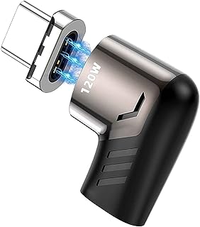 Sisyphy Magnetic USB C Adapter (2 Pack), 5Pins Type C Connector, Support USB PD 100W Quick Charge, 480Mbp/s Data Transfer, No Video Output, Compatible for MacBook Pro/Air and Mostly USBC Devices