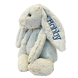 Embroidered bunny easter gifts for baby personalized baby gifts bunny doll easter gift toddler toys newborn toys  urban country home decor