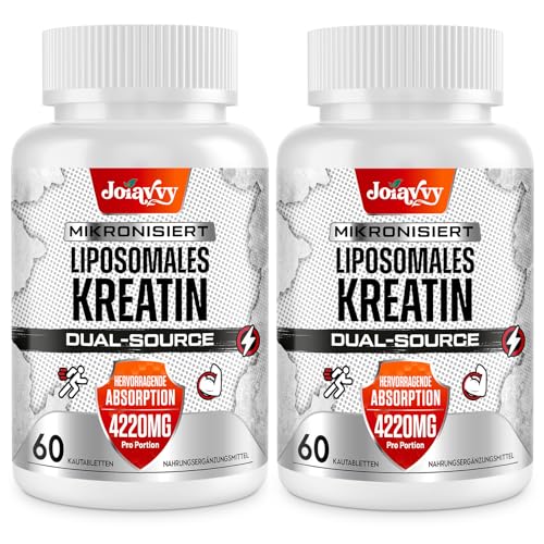 Creatine Monohydrat 4220mg, 100% Reines Kreatin Tabletten, Optimal Hochdosiert mit Creatine HCL, 15X Hoher Absorption, Praktischer als Pulver & Kapseln, Vegan (120 Tabletten)