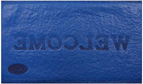 Image of Kuber Industries Welcome Doormat for Home Entrance | Anti Slip & Waterproof Paydan /Rubber Noodle Mat for Indoor, Outdoor | Chavitti | Paudan (Blue)