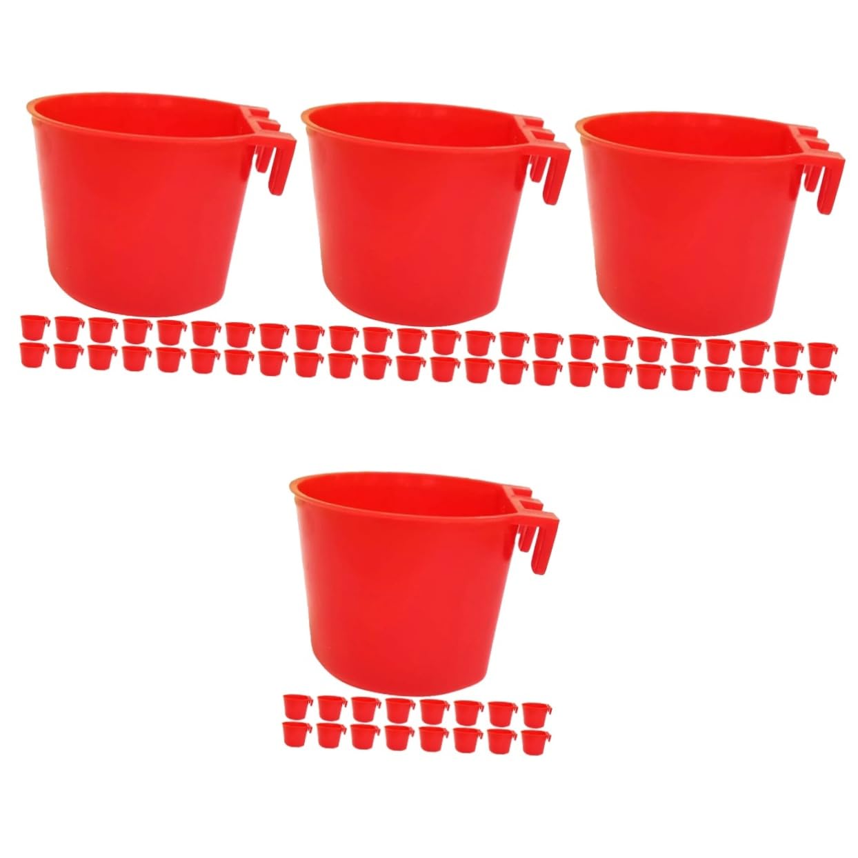BESPORTBLE 4 Juegos De Comederos para Pájaros Tazas para Jaulas Cuencos para Loros Lavables Resistentes Y Duraderos 20 Unidades X 4