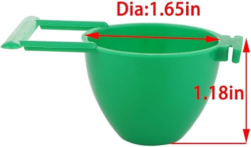 Miniatura 3 de 8 piezas mini pájaro loro alimentador plástico palomas pájaros jaula plato conveniente colgante contenedor