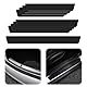 9 Stück Carbonfaser Gemusterter Auto Einstiegsleisten Schutz,Auto Carbon Fiber Einstiegsleisten Anti-Scratch Abrieb,Starke Haftung Türschweller Aufkleber,Car Door Sill Protector,für Alle Fahrzeuge