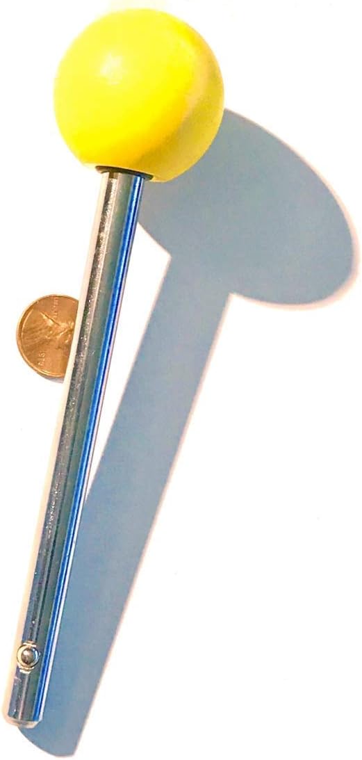 Pin, Tensile - Universal Weight Stack Replacement SELECTOR Key - 3/8" Diameter | | Designer Yellow Round Knob - Chrome Plated Steel Shaft