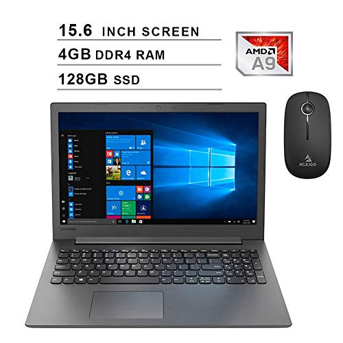 2020 Lenovo IdeaPad 130 15.6 Inch Laptop| AMD A9-9425 up to 3.70 GHz| 4GB DDR4 RAM| 128GB SSD| WiFi| Bluetooth| DVD| Windows 10 Home S + NexiGo Wireless Mouse