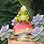 Leekung Turtle Riding Frog Sitting On Mushroom for Garden Decor, Frog Statue&Mushroom Figurines for Outdoor Garden Backyard Yard Porch Patio Lawn, Spring Decorations Gardening Gifts for Women Unique