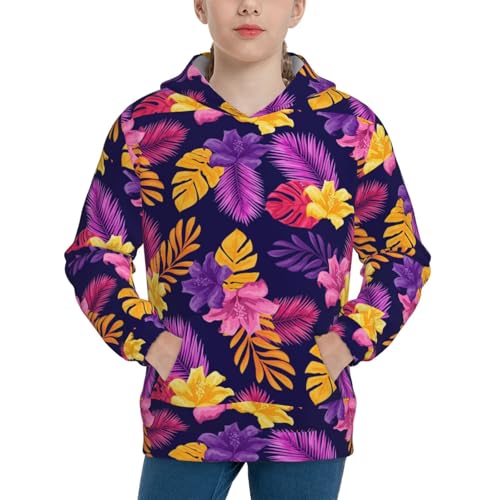 Red Black Houndstooth Kid Hoodies Boys Sweatshirts Girls Pullover with Pocket