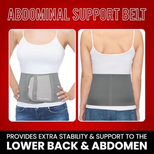 Image of Dr.Ortho Abdominal Belt for Women, Post C-Section Surgery, Maternity Waist Support After Delivery, Tummy Reduction, Belly Support Belt Grey (3XL)