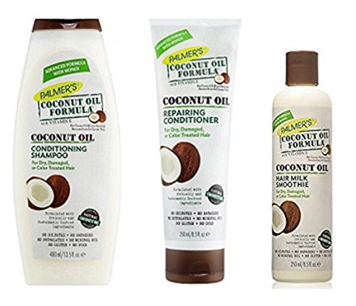 Palmer's Coconut Oil Formula Haircare Set III- Shampoo 13.5oz, Conditioner 8.5oz, Hair Milk 8.5oz