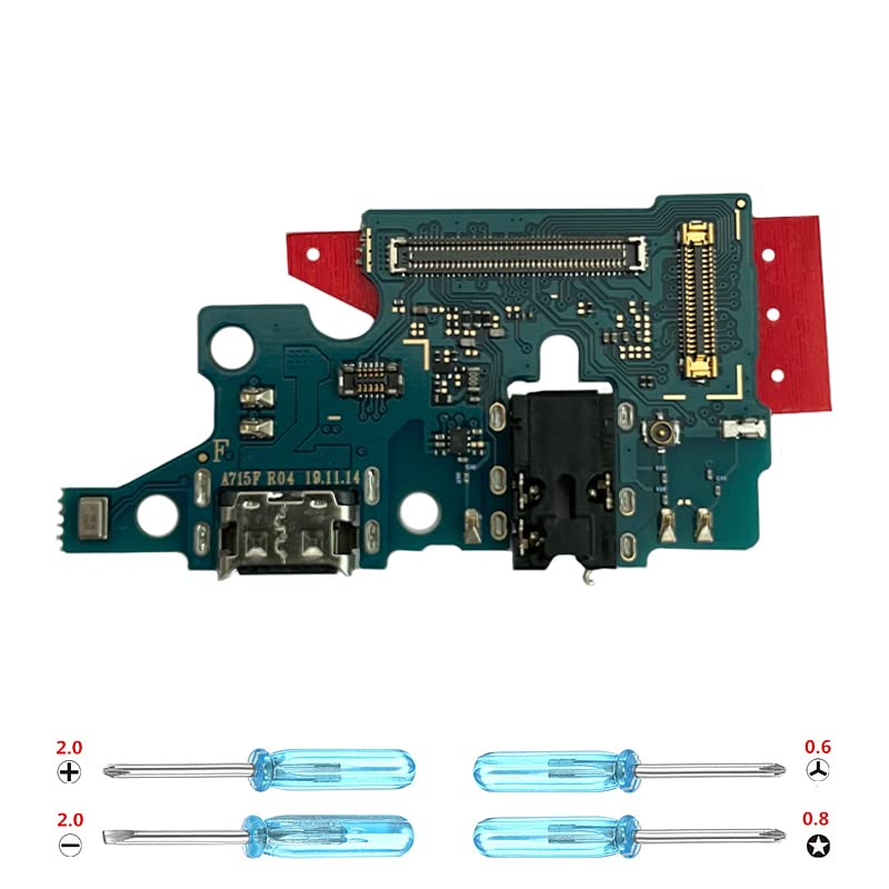 iYAiYO Conector Dock para Samsung A71 SM-A715F, SM-A715F/DS, SM-A715F/DSN, SM-A715F/DSM, SM-A715W, SM-A715X Toma de Carga Dock Charging de Repuesto con Herramienta de Instalación