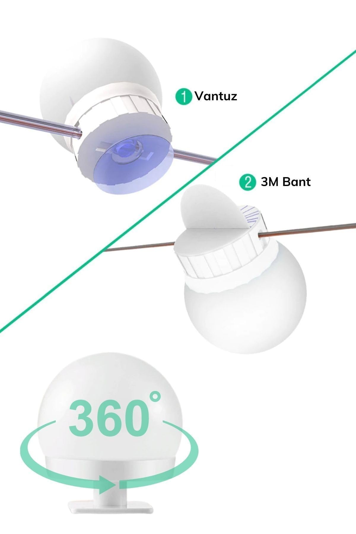 Buffer Nostalji Hollywood Tarzı 10'lu Makyaj Masası Aynası Beyaz LED Işıklı Lamba USB
