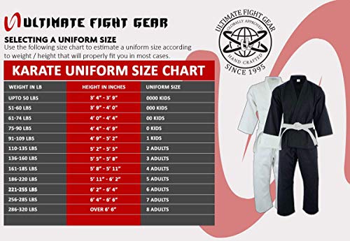 Ufg Light Weight Karate Uniform Gi - Kids Adults Unisex (White,0000) #TOP5