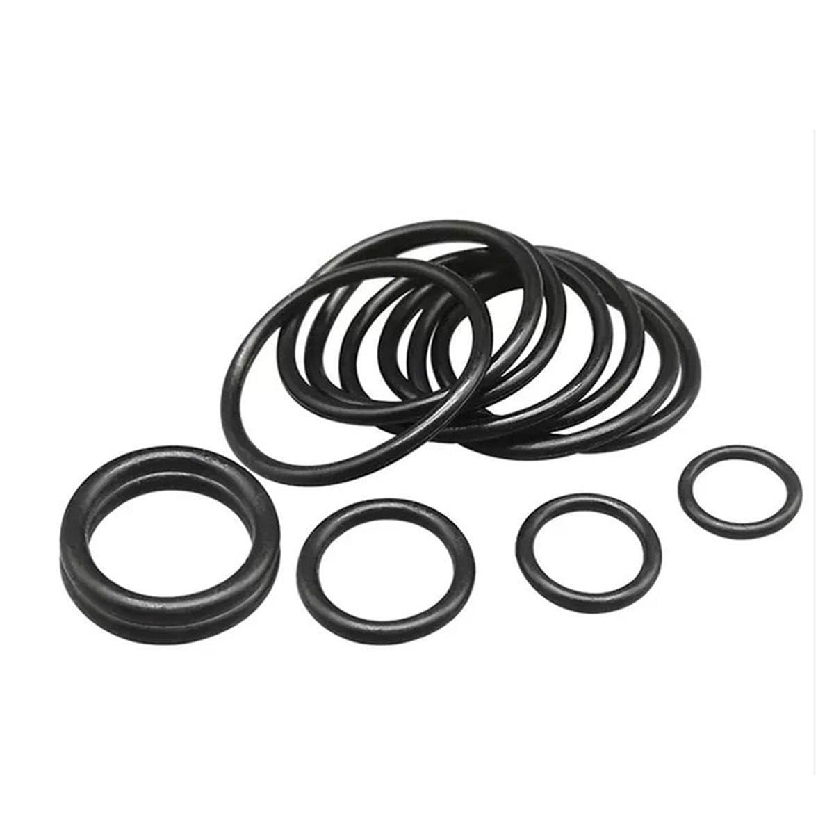 Guarnizione O-ring in gomma fluorurata nera, 7x418x432mm, 2 Pezzi | Adatto per applicazioni automobilistiche e industriali