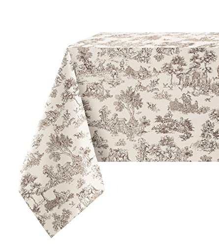 Confezioni Giuliana ® - Nappe TOILE DE JOUY beige classique vintage campagnard français 140x140/180/240/300/360-140x180 Cover