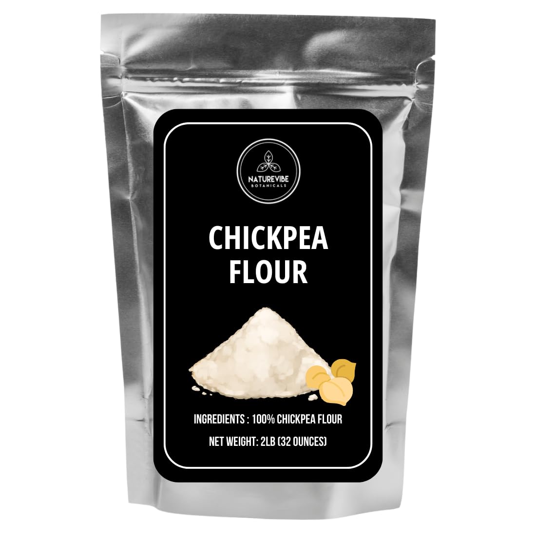 Naturevibe Botanicals Chickpea Flour 2lb Premium Quality | Used for Baking and as Thickener