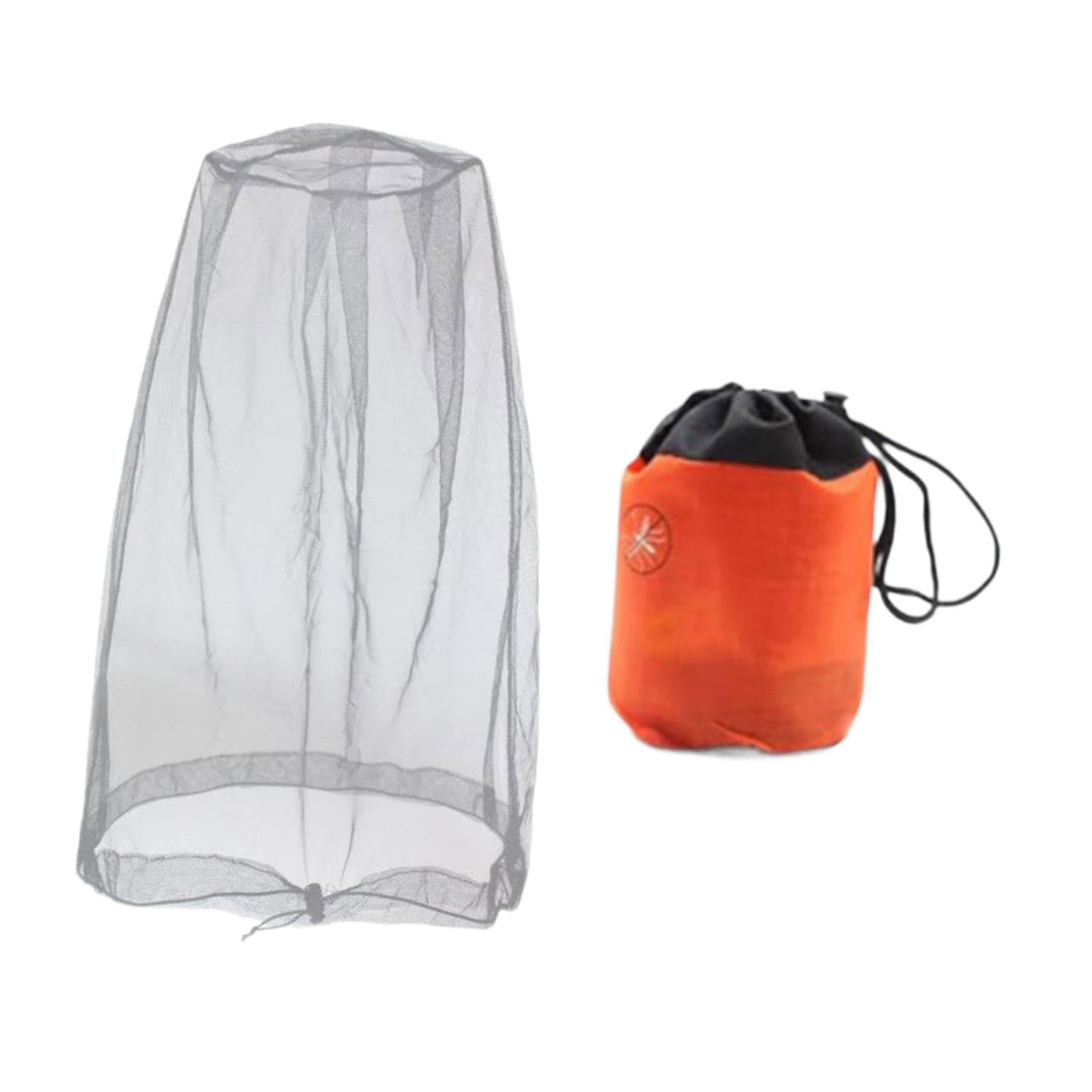 Bug Bee Face Mesh Cover with Carry Bag Soft for Travel Walking Hiking Gray S-image-33