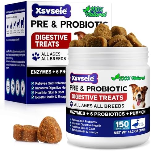 Tummy Powder Probiotics For Dogs, High CFU Natural Dog Probiotic, Prebiotic And Postbiotic