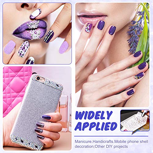 2 Pieces Diamond Painting Pen Led Drill Pens, Diamond Painting Accessories, 12 Replacement Pen Heads, 2 Anti-Slip Mats, 2 Wax Organizer Storage Cases For Diy Painting Craft Tools (Purple, Green) #TOP6