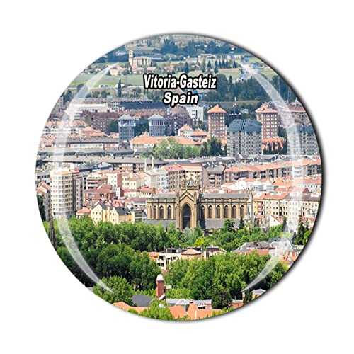 Spain 3D Vitoria Gasteiz Fridge Refrigerator Magnet Glass Crystal Collection Gift Travel Souvenir Kitchen Home Decoration Magnetic Sticker