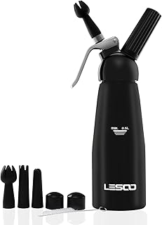 Whipped Cream Dispenser Professional Aluminum Whipped Cream Maker Canist...