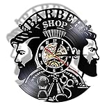 Größe: 12 Zoll WJHXYD Friseursalon Liefert Vinyl Uhr Friseur Beruf Wandkunst