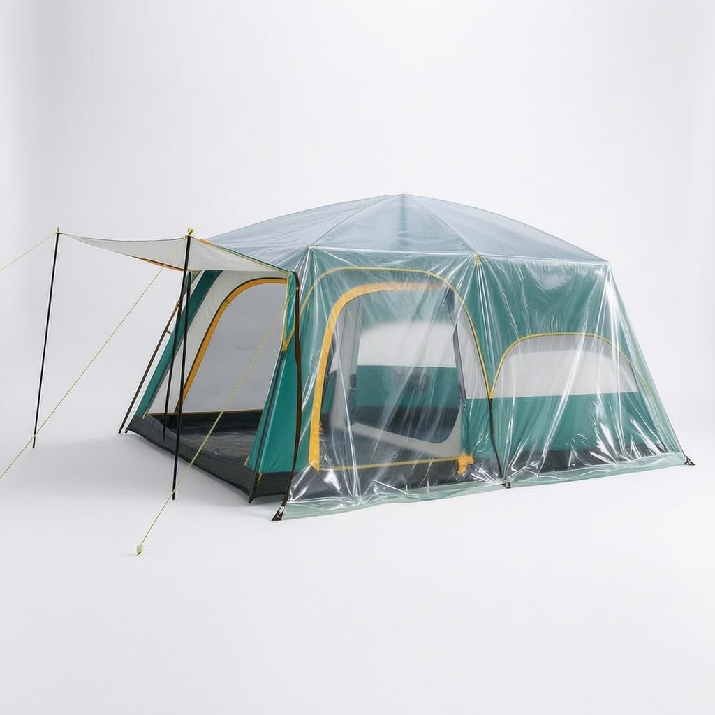 Bâche Transparente Extérieur Imperméable en PVC pour Jardin et Protection Toutes Saisons, pour Protection - pour mobilier, 6 * 8m