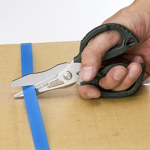 ENGINEER 6.3" Heavy Duty Multipurpose Scissors 4-in-1 Combination Blades. Made in Japan. Cuts Carpet, Leather, Copper Wire, Insulated Cable, Cords, Rope & More. PH-55 - Image 11