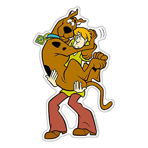 Image of Fan Emblems Scared Scooby and Shaggy Car Decal - Automotive Domed Classic Scooby-Doo Characters