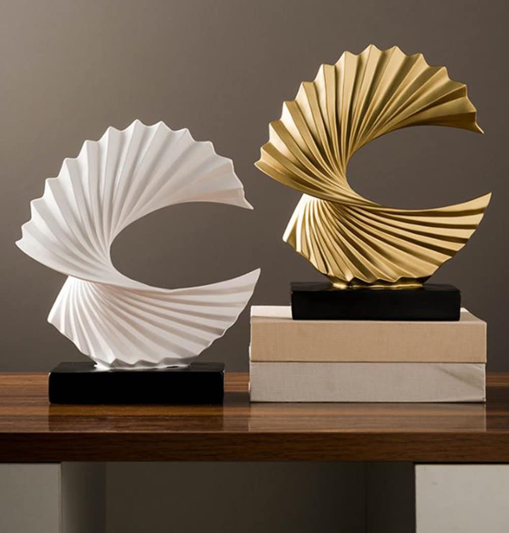 Moderne accenten, abstracte sculptuur, oceaangolf, modern Moderne accenten, abstracte sculptuur, oceaangolf, modern