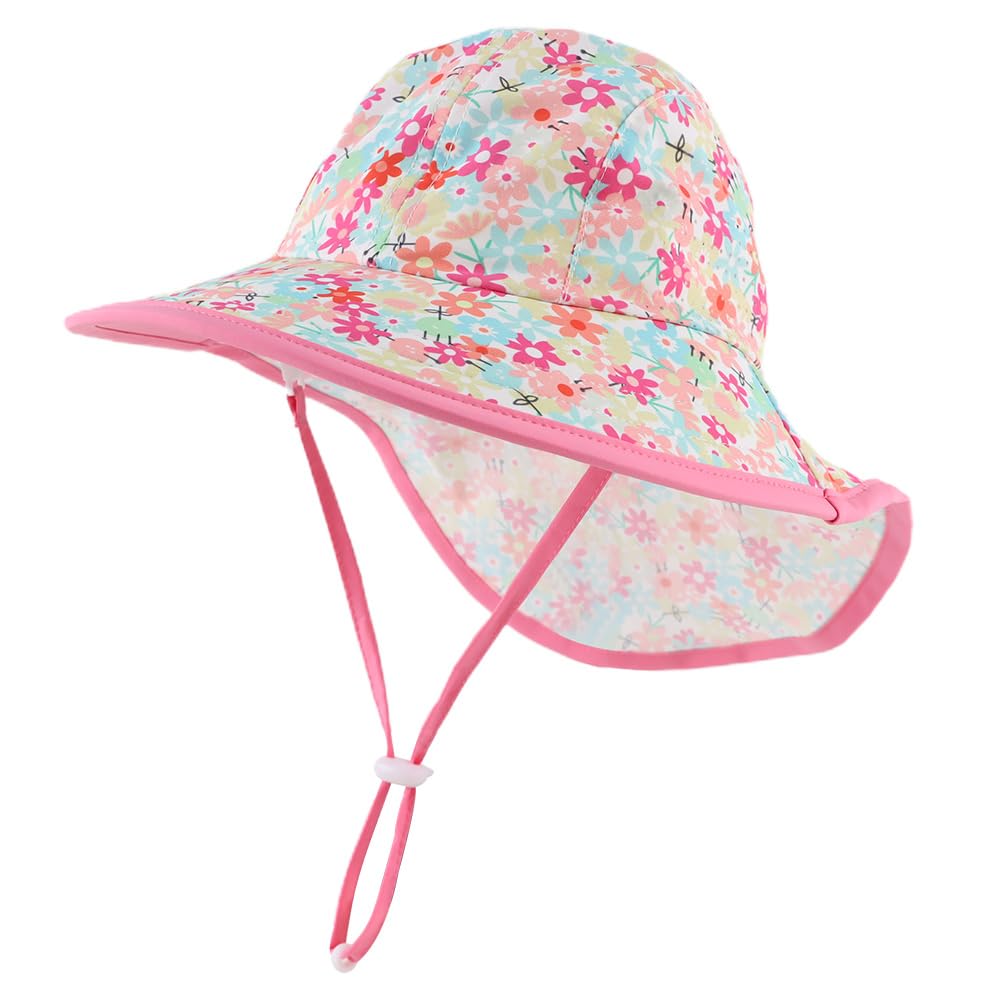 Pesaat Gorra Bebe niña y niño Sombrero para el Sol Gorras Protección UV Gorra Transpirable ala Ancha Impermeable Gorro de Verano para