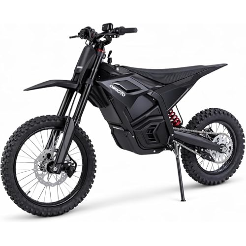 Electric Dirt Bike for Teens Adults - 3000W 40 Mph Motor,53 Miles Range 48V 23AH Battery,14"/12" Tires Dual Disc Braking & Full Suspension Electric Motorcycle