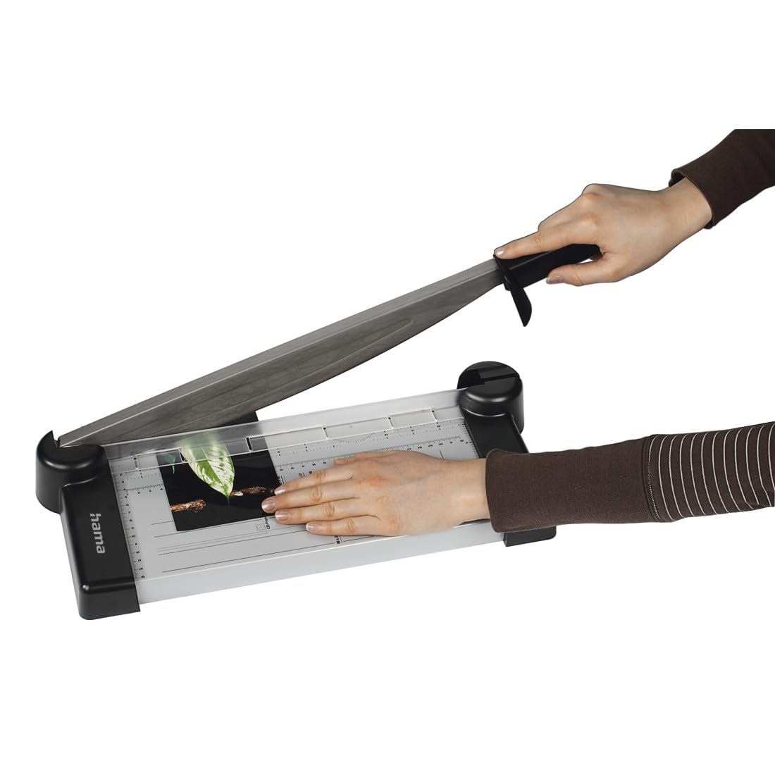 Hama | Cizalla Procut S 330 Plus (de palanca, máximo 10 hojas, CD/DVD) Gris y Negra