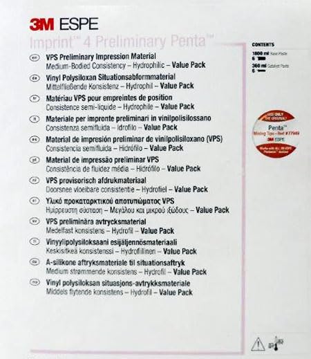 3M ESPE 3M-71521 Imprint 4 Preliminary Penta Impression Material (Pack of 2)