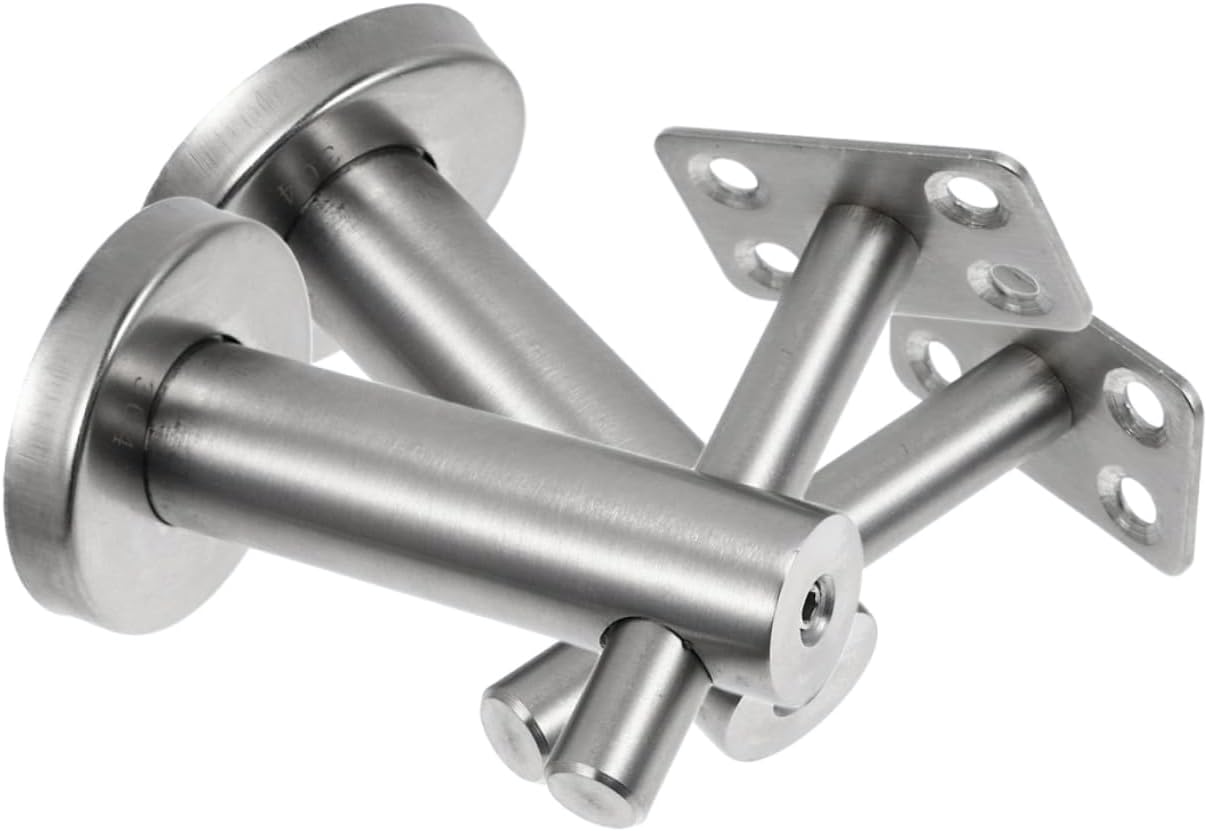 2Pcs Adjustable Handrail Brackets for Indoor Stairs Durable Stair Railing Support Movable Design for DIY Projects and Decoration