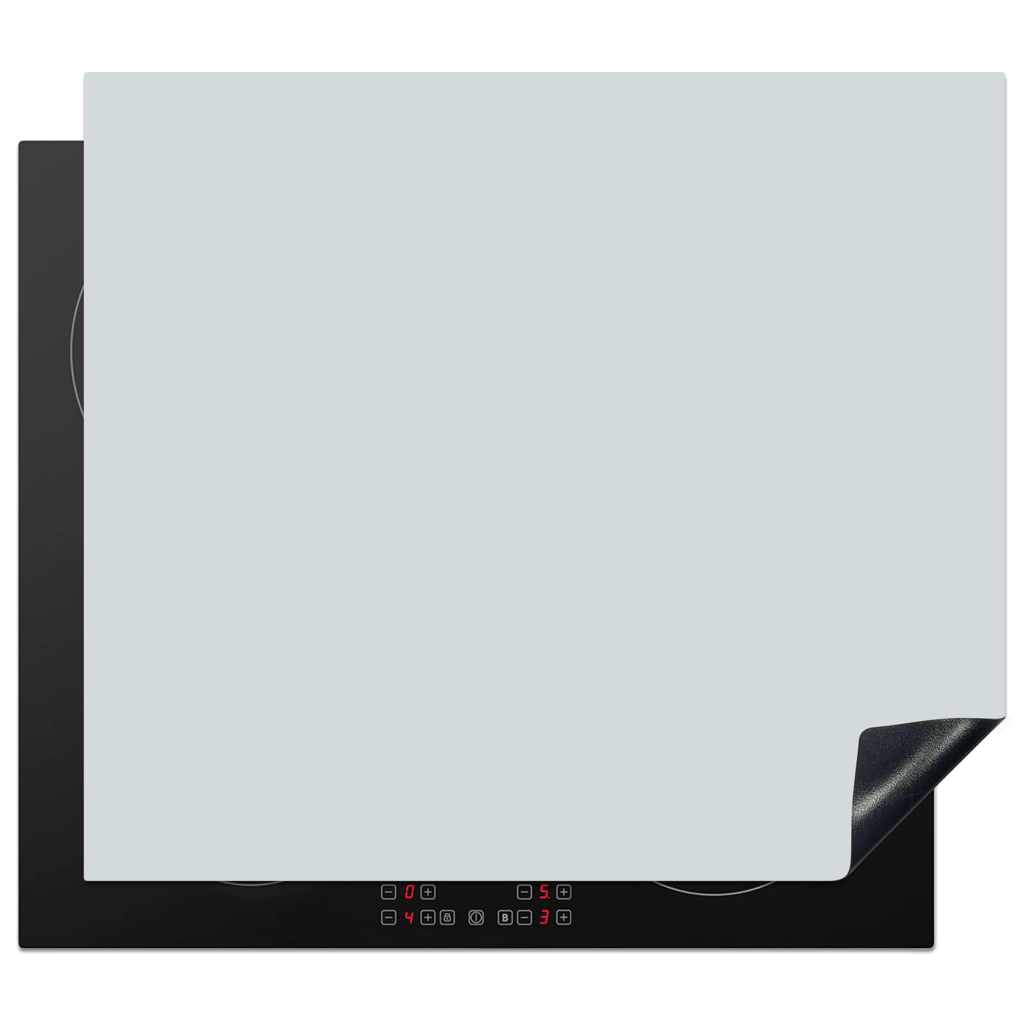 KitchenYeah© Cubre Vitrocerámica - Protector Vitroceramica Induccion 60x52 cm - Tapa Vitroceramica - Protector de Vitroceramica Plata - Gris - Metálico - Ligero