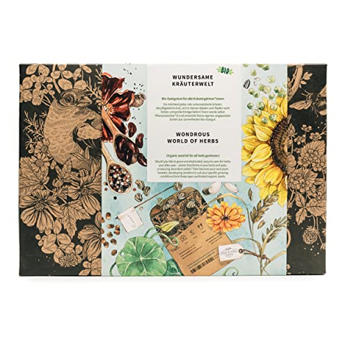 Wundersame Kräuterwelt - Bio-Saatgut-Vermehrungsset für alle Kräutergärtner*innen mit 12 bedeutenden samenfesten Kräutersorten für Küche & Hausapotheke
