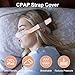 Satin Mask Strap Covers, Mask Frame Covers Compatible with DreamWear or ResMed AirFit Silky Satin Headgear Cover Set C P A Accessories & Supplies Face Cushion Pads for Reduce Red Marks (Pink)