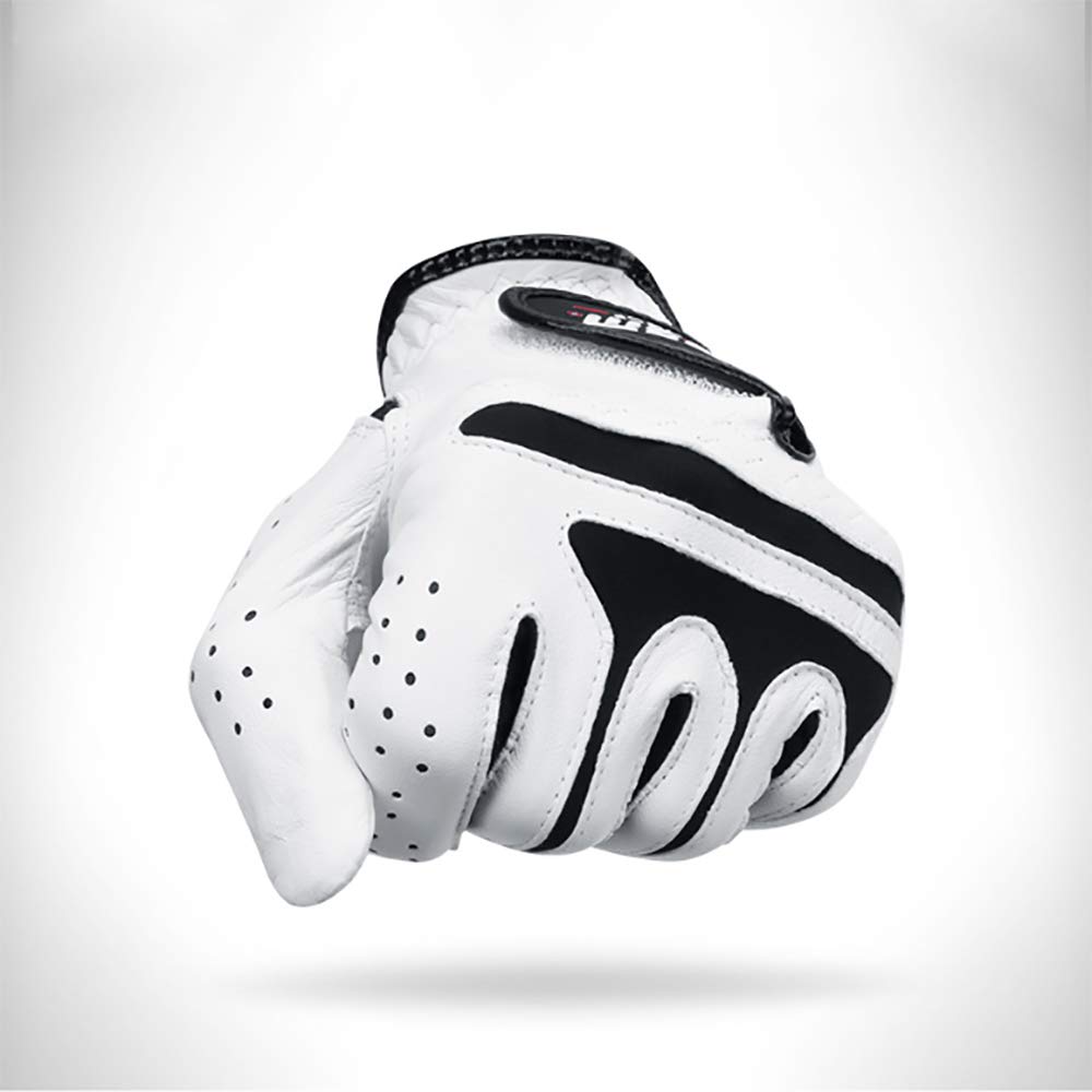 Gants De Golf, Gants en Cuir pour Hommes à Gauche Et à Droite, Doux Et Confortables, Gants De Golf à Dix Doigts, Utilisés pour Le Golf 8 Pouces/Blanc