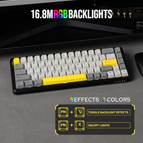 Image of MechLands AJAZZ AK680 MAX 3 Modes Wireless Gaming Keyboard with Ultra-Fast 8K Polling Rate, Rapid Trigger Magnetic Keyboard with Hall Effect Switch, Top Structure, RGB Backlight, NKRO (Black)