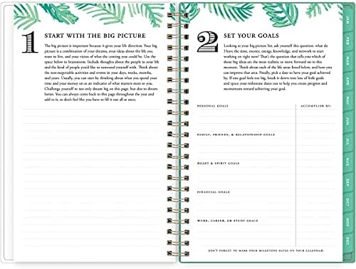 Blue Sky Day Designer for 2021-2022 Academic Year Weekly & Monthly Planner, 5' x 8', Frosted Flexible Cover, Wirebound, Palms (132264)